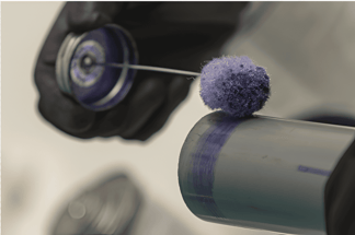 Aplicação de cimento solvente