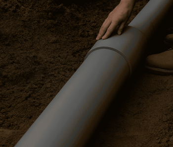 Colocação da tubulação