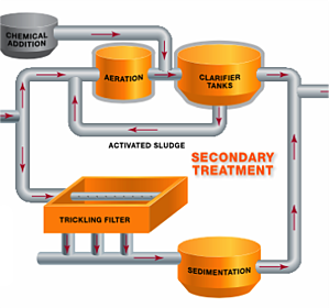 secondary wastewater treatment system