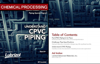 Chemical Processing Piping Special Report - Understand CPVC Piping Cover