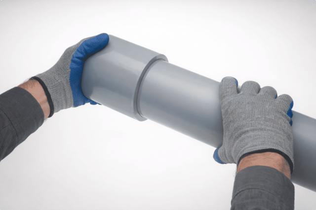 Encaixe o tubo na conexão