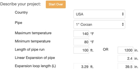 Expansion and Contraction Calculator Example 1