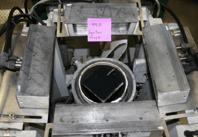 FM 4910 plastics fire ignition sample test