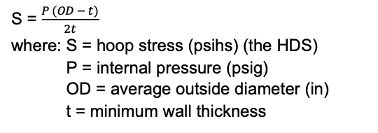 cpvc pressure formula