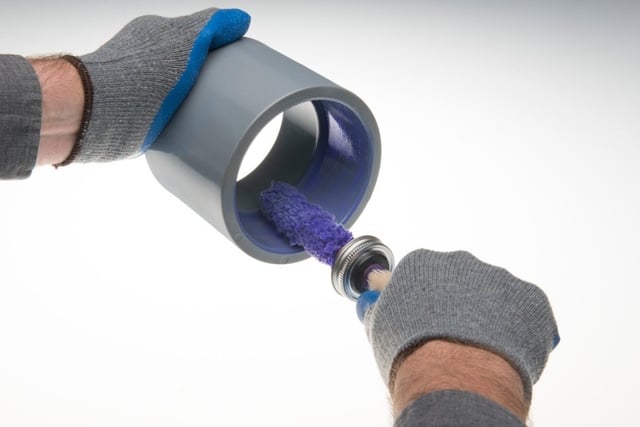 priming the inside of a cpvc fitting