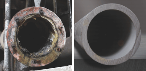 Corrosão no tubo de CPVC vs Aço