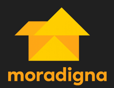 Logo moradigna - fundo preto