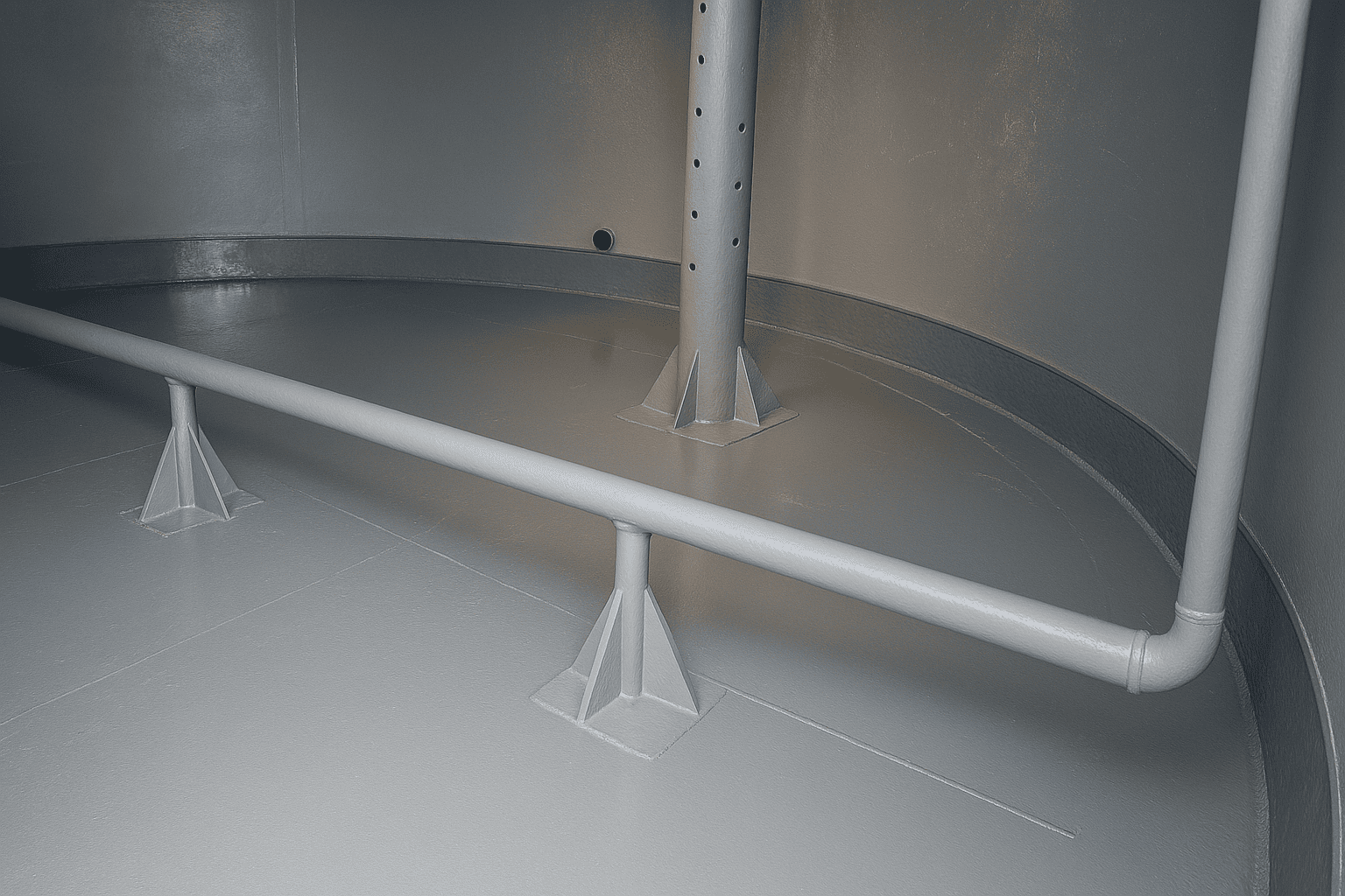 Tubulação em ambiente interno